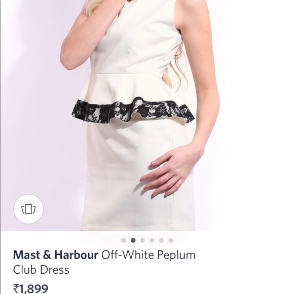 🎁Off White dress with nice back design - Picture 2 of 11